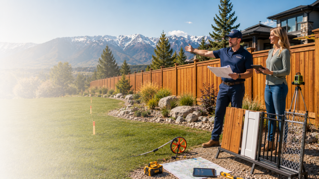 Professional fence consultation at a residential property in Verdi, NV.