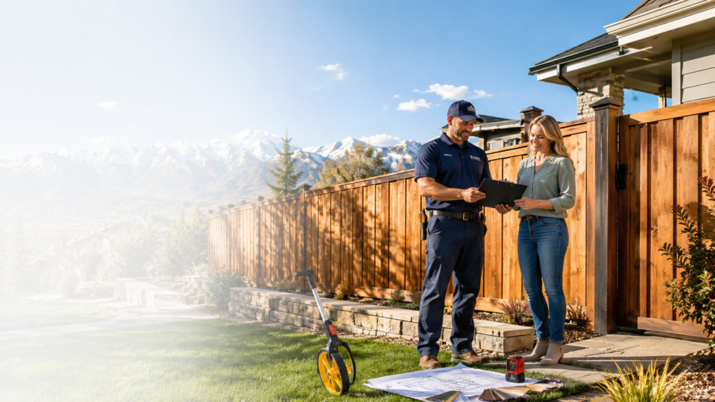 Fence contractor giving a cost estimate in Reno, NV.